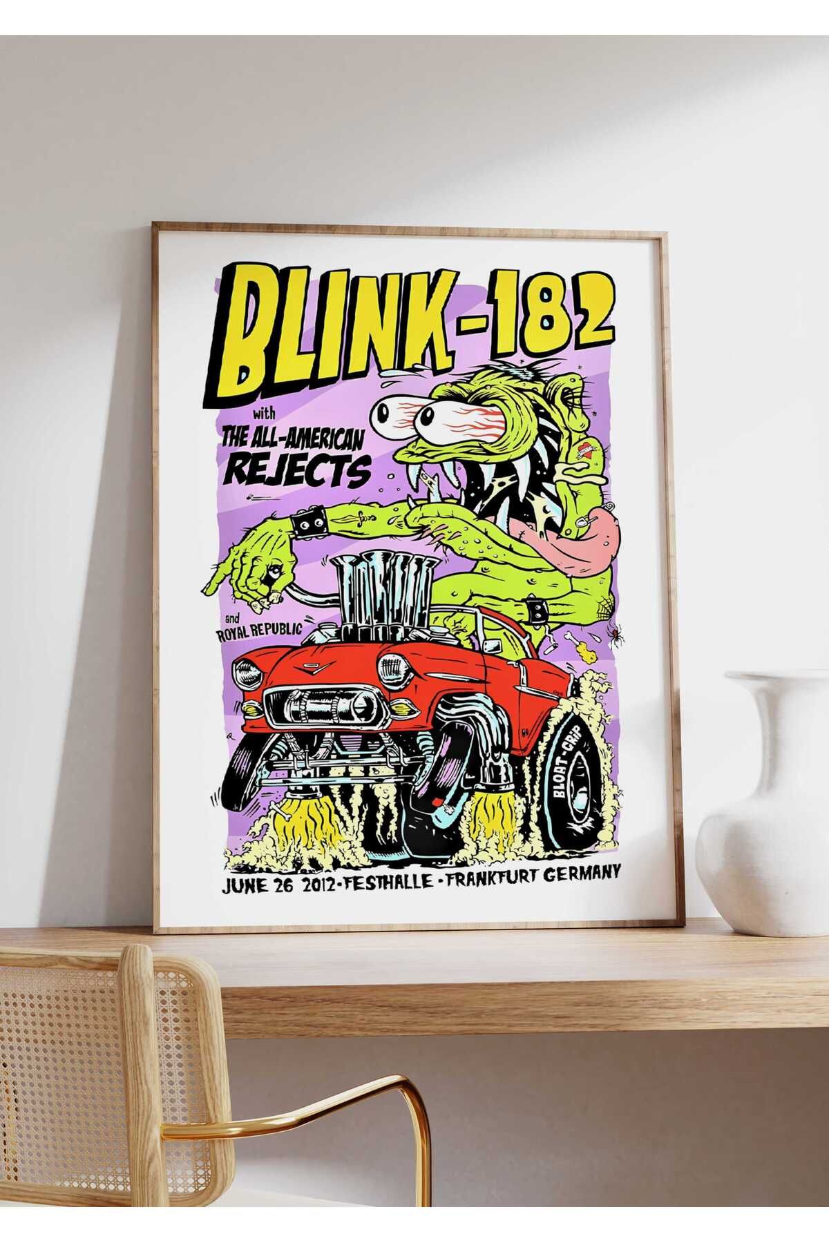 Blink 182 Konser Tasarımlı Retro Çerçeveli Tasarım Tablo No:2