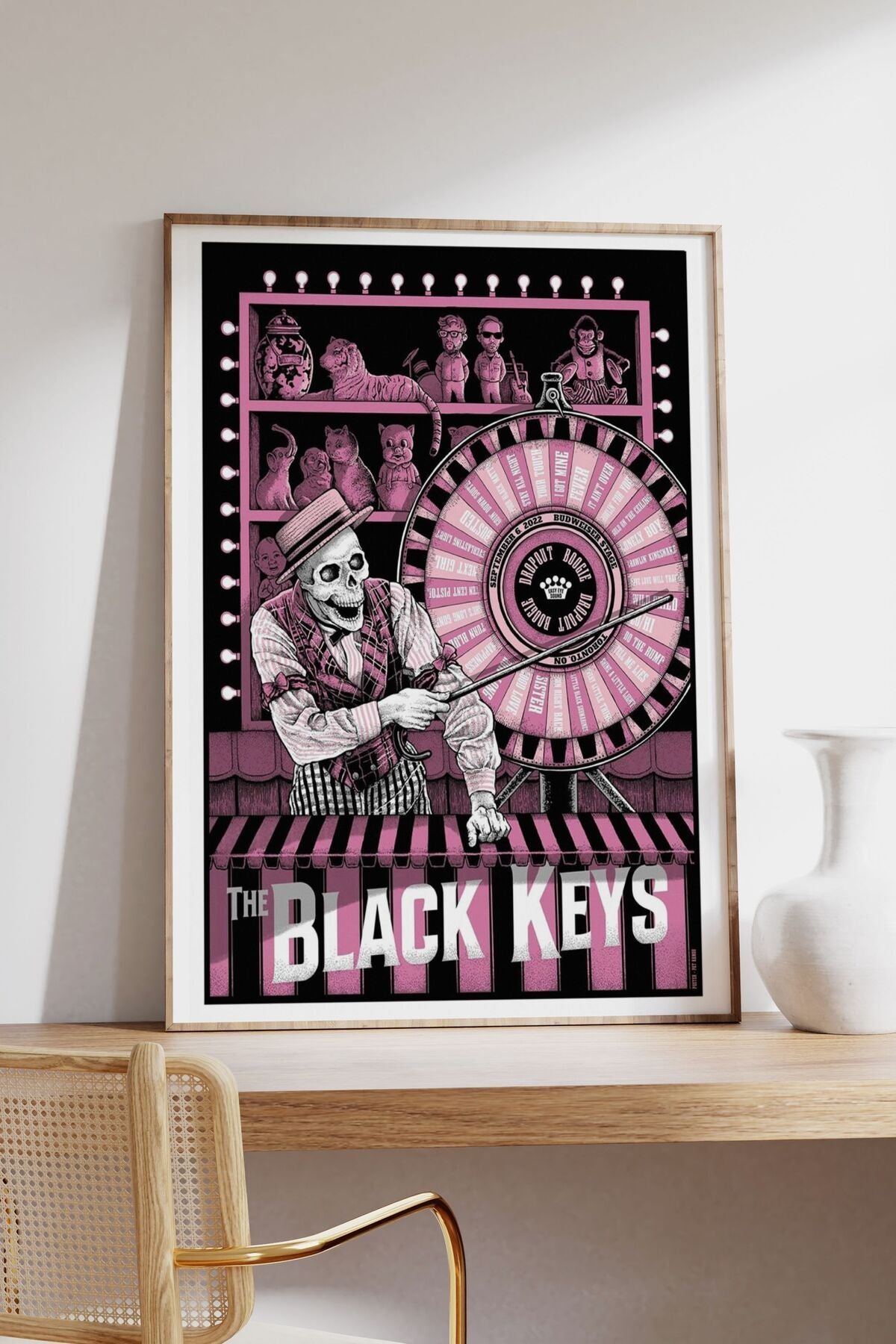 The Black Keys Konser Tasarımlı Retro Çerçeveli Tasarım Tablo