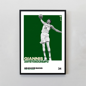 Giannis Antetokounmpo Tasarımlı Çerçeveli Tablo | NBA Efsaneleri Koleksiyonu