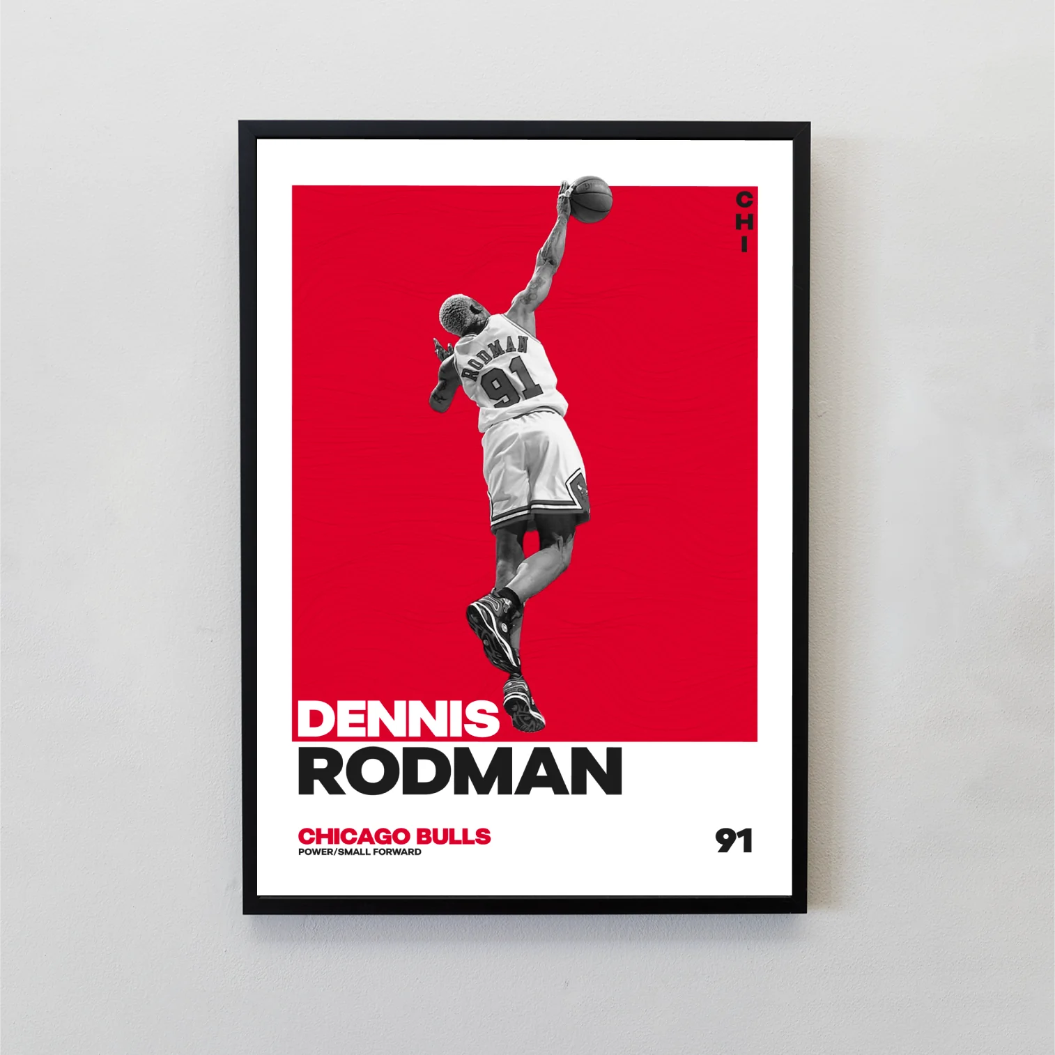 Dennis Rodman Tasarımlı Çerçeveli Tablo | NBA Efsaneleri Koleksiyonu