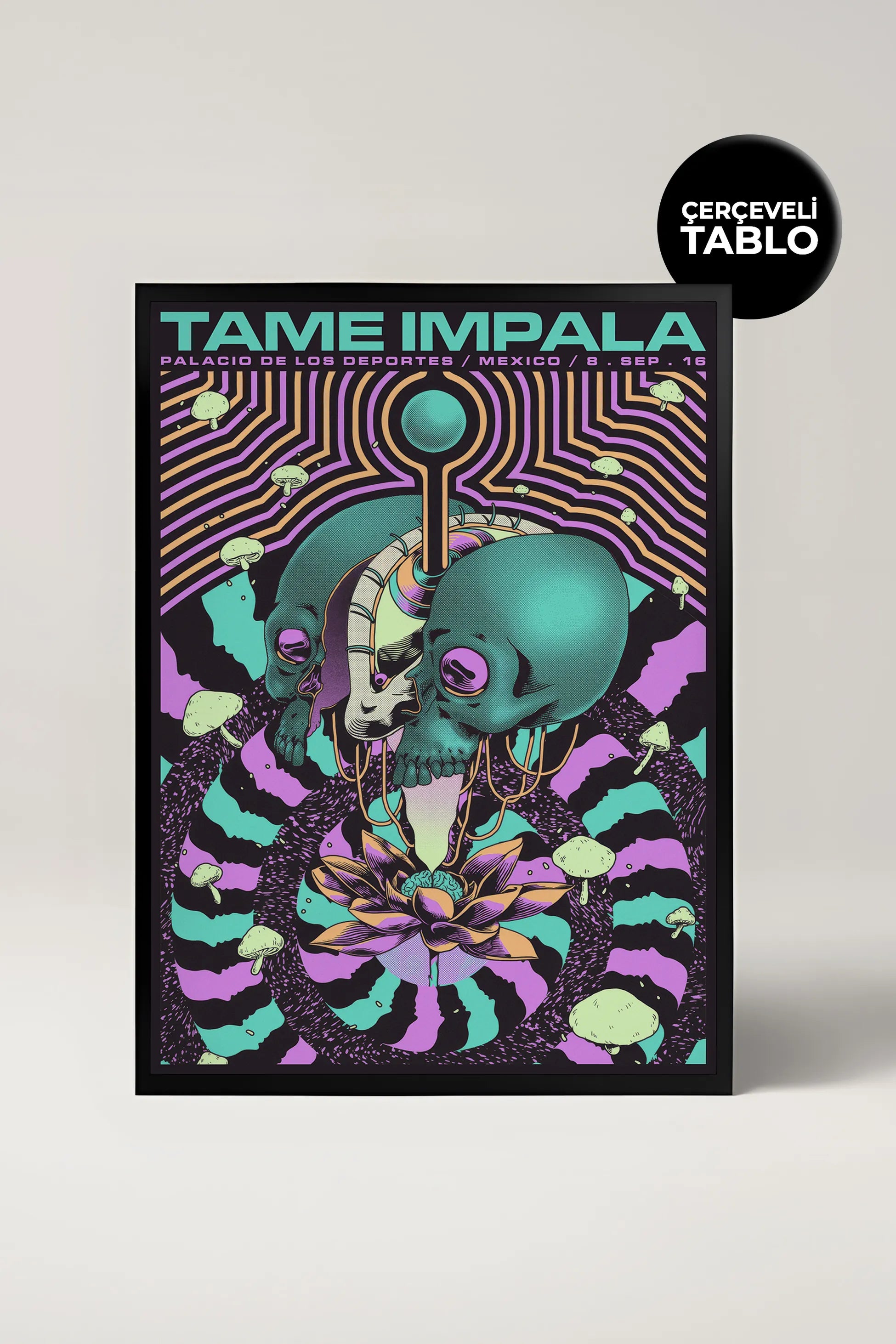 Tame Impala No:2 Konser Tasarımlı Retro Çerçeveli Tasarım Tablo