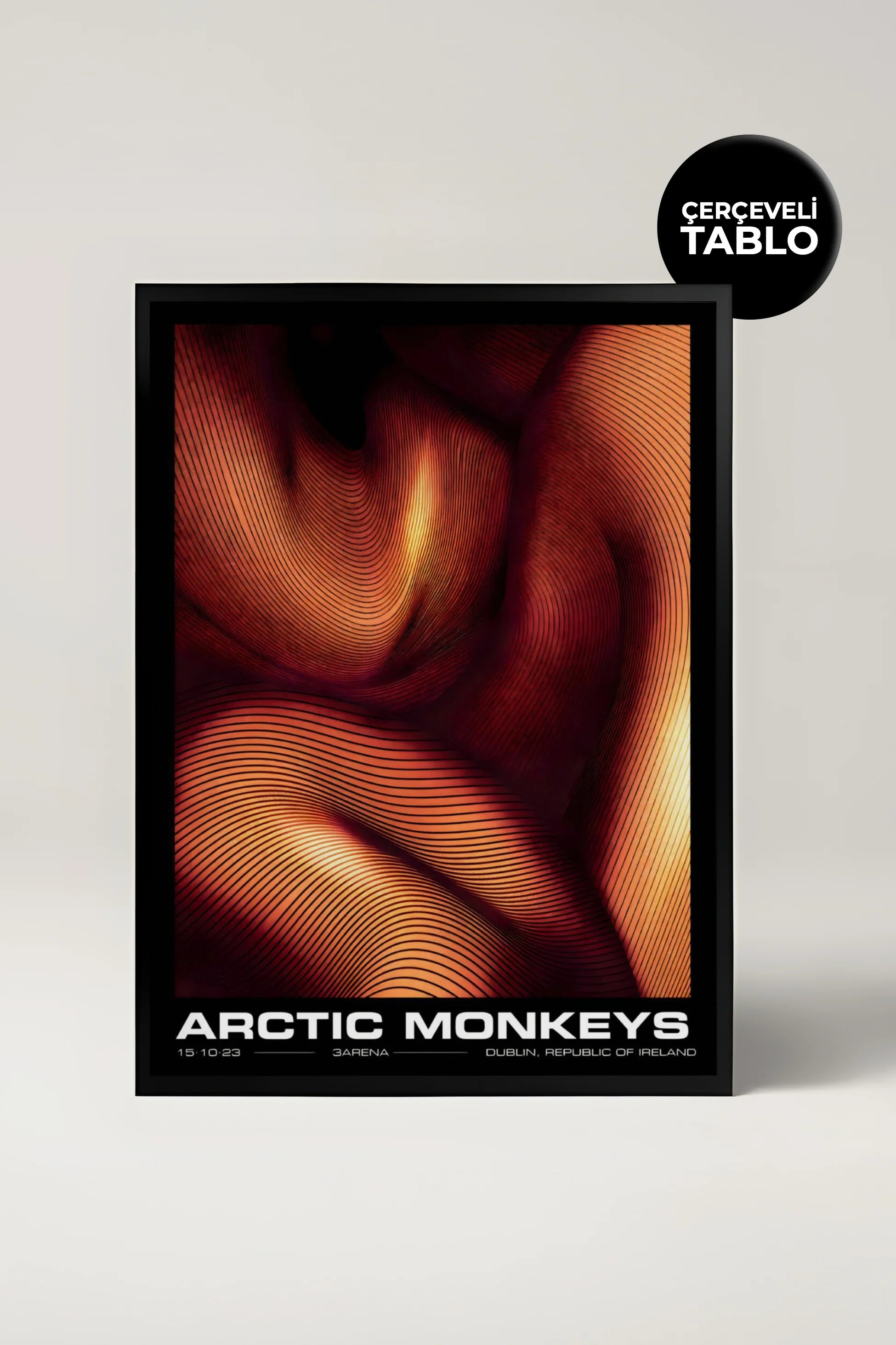 Arctic Monkeys Konser Tasarımlı Retro Çerçeveli Tasarım Tablo No:5