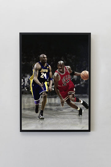 Jordan & Kobe Tasarımlı Çerçeveli Tablo | Winner Mentality