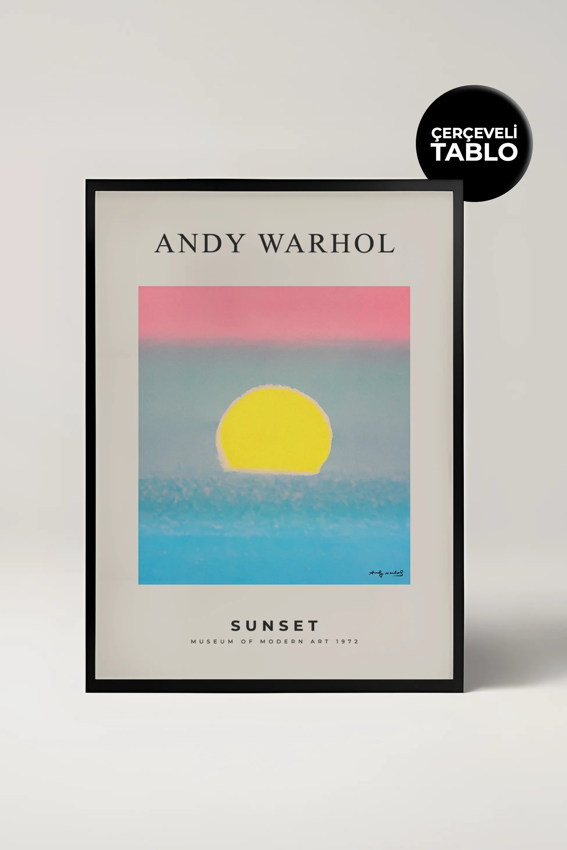 Andy Warhol Sunset Ünlü Ressamlar Çerçeveli Tablo
