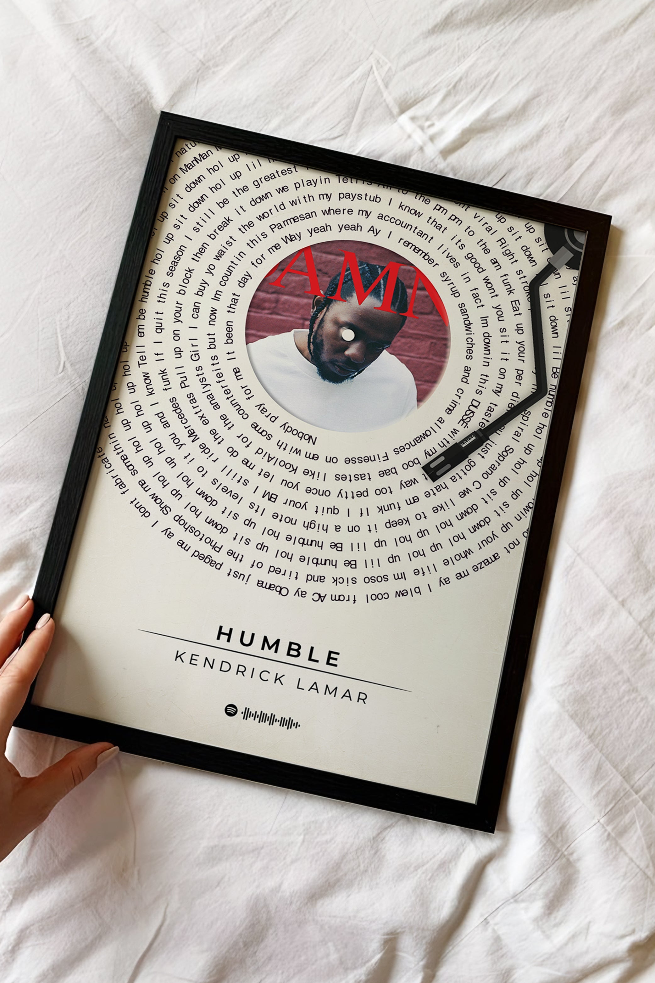 kendrick lamar humble şarkı plak tasarimli tablo