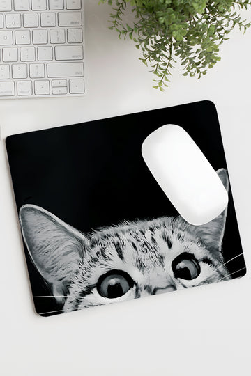Curious Cat Tasarımlı 18x22cm Baskılı Mousepad