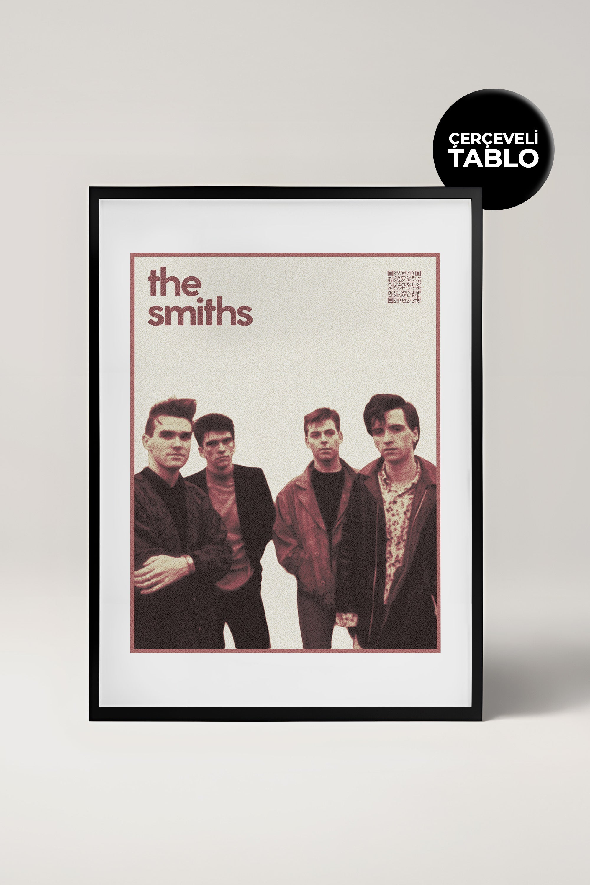 The Smiths QR Kodlu Müziğin Devleri Koleksiyonu Siyah Çerçeveli Tasarım Tablo