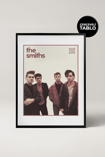 The Smiths QR Kodlu Müziğin Devleri Koleksiyonu Siyah Çerçeveli Tasarım Tablo