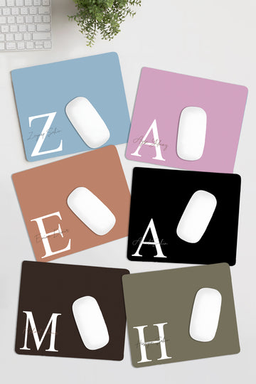 Kişiye Özel Baskılı Baş Harf, İsim Soyisim Tasarımlı 18x22cm Minimal Mousepad